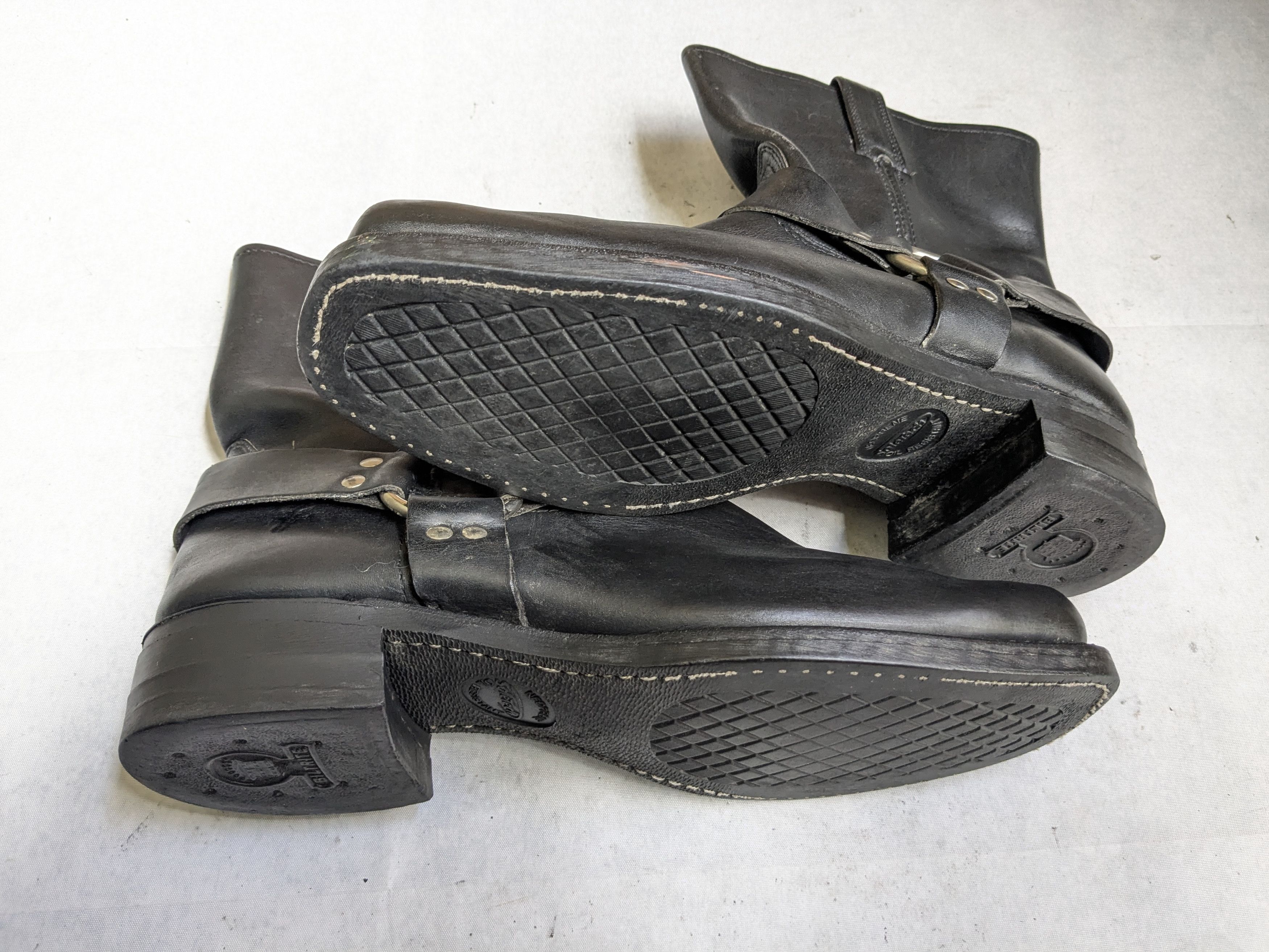Frye Frye Harness Boots Black 13 M USA Leather Western Size US 13 / EU 46 - 15 Thumbnail