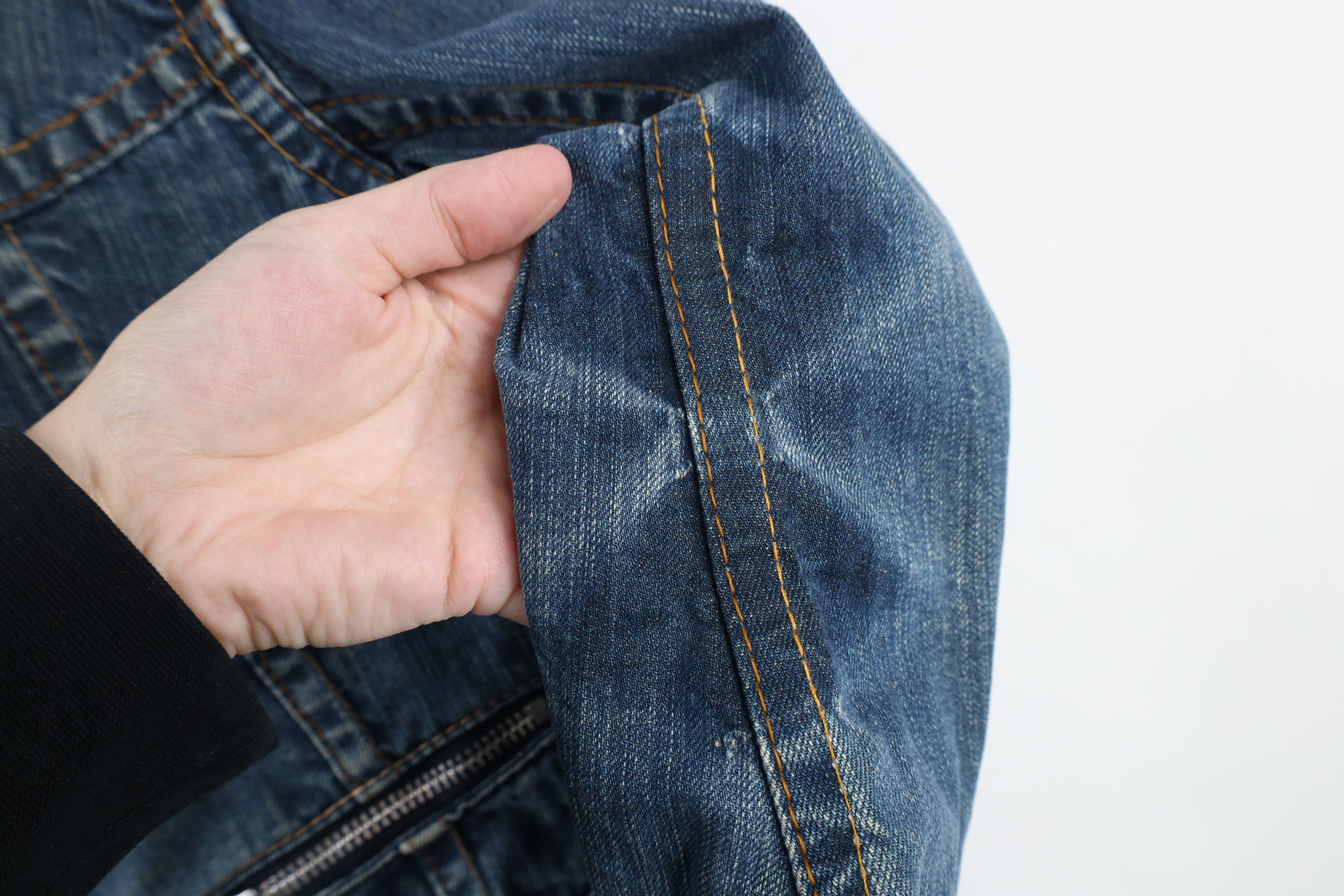 Levi's × Vintage Vintage Y2K Levis Zippered Denim Jean Trucker Jacket Size S / US 4 / IT 40 - 4 Thumbnail