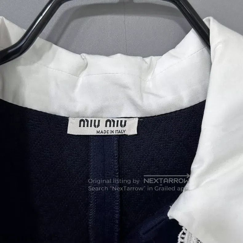 Miu Miu Miu Miu Size S Deep blue lace doll collar dress Size S / US 4 / IT 40 - 4 Thumbnail