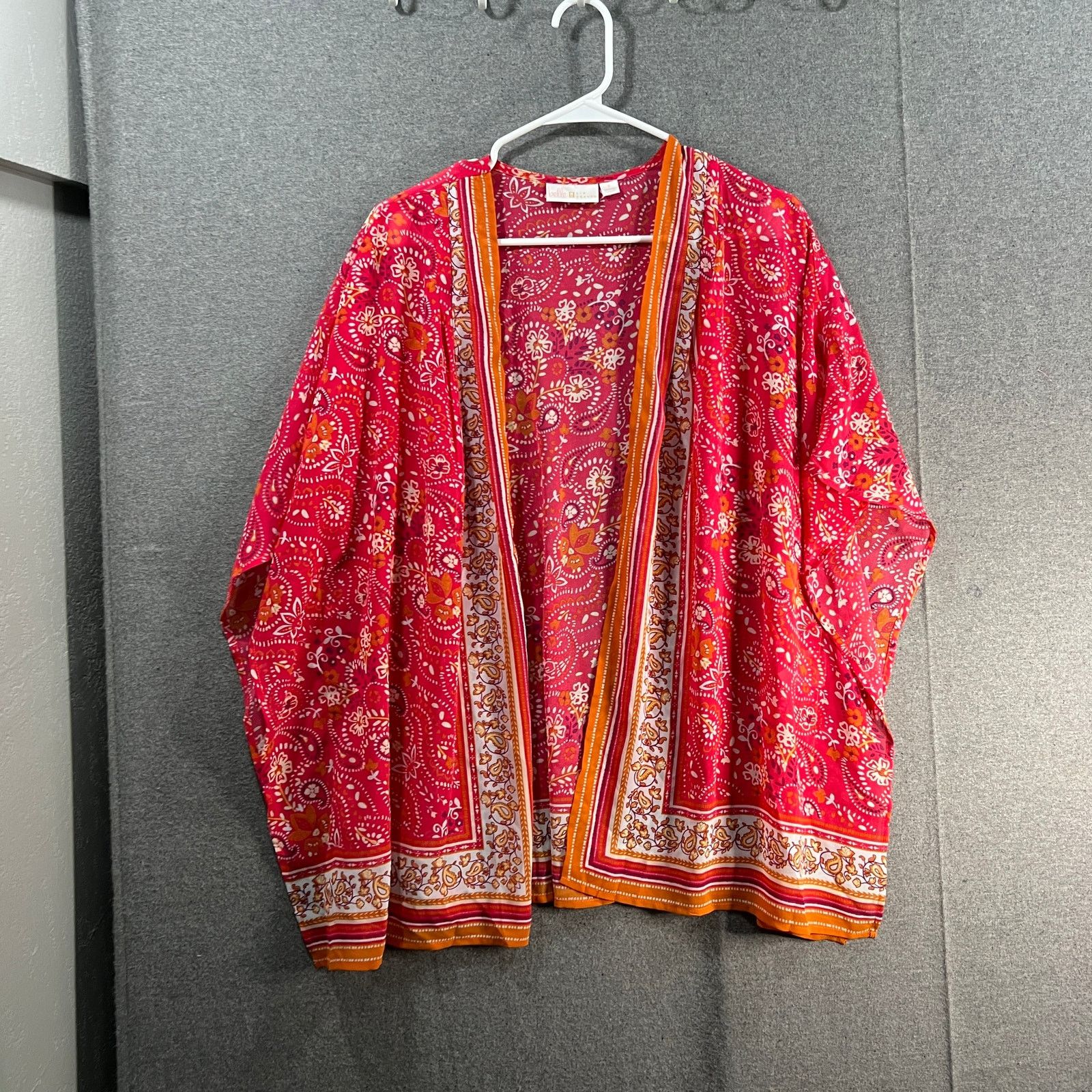 Other Belle by Kim Gravel Border Print Woven Cardigan Size S / US 4 / IT 40 - 1 Thumbnail