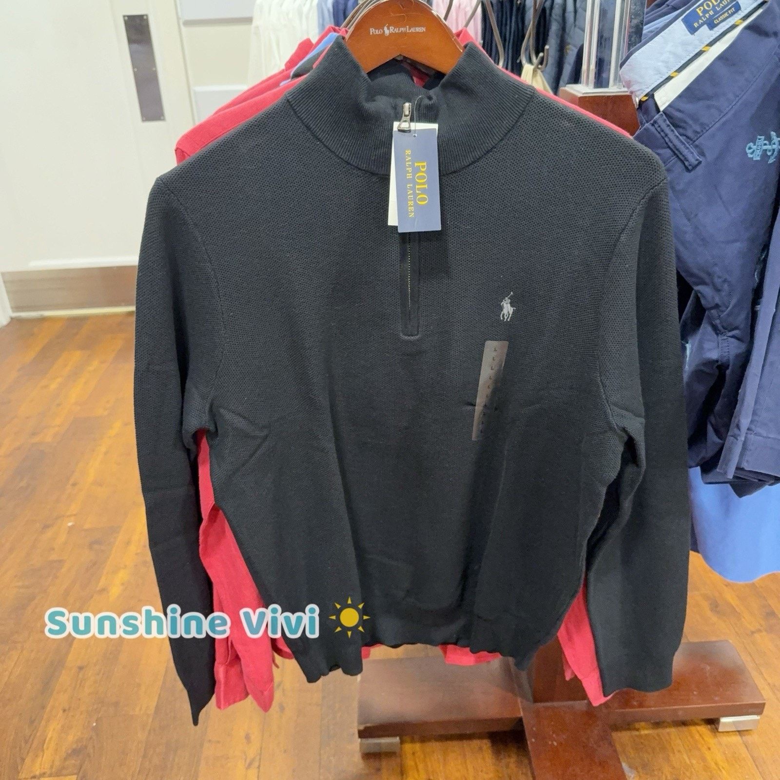Ralph Lauren NWT Polo Ralph Lauren Men Cotton Quarter-Zip Sweater Black M Size US M / EU 48-50 / 2 - 4 Thumbnail
