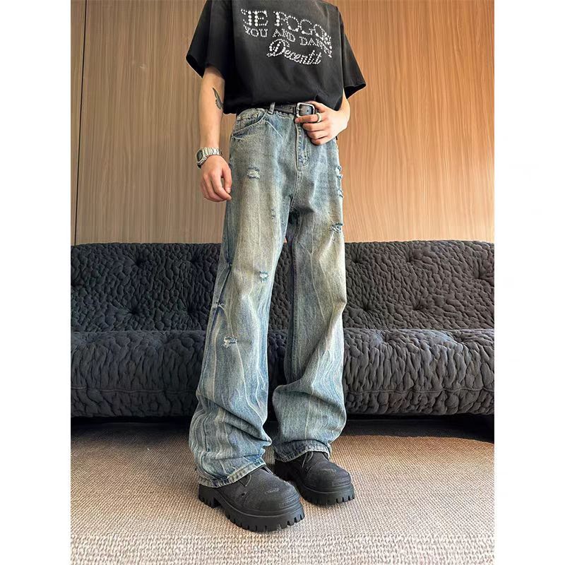 Designer × Jean × Vintage Washed Street Hip Hop Y2K Micro Flare Jeans Size US 34 / EU 50 - 3 Thumbnail