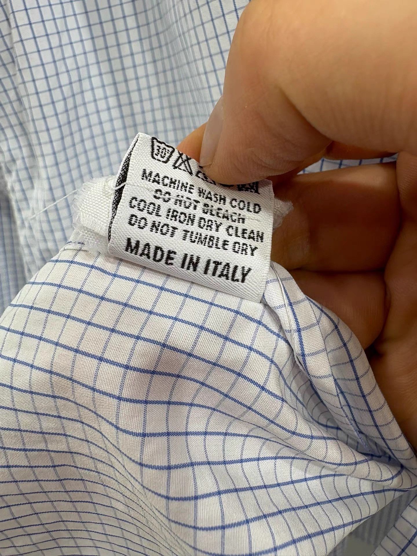 Canali Canali Blue and White Plaid Slim Fit Shirt K29 Size US L / EU 52-54 / 3 - 6 Thumbnail