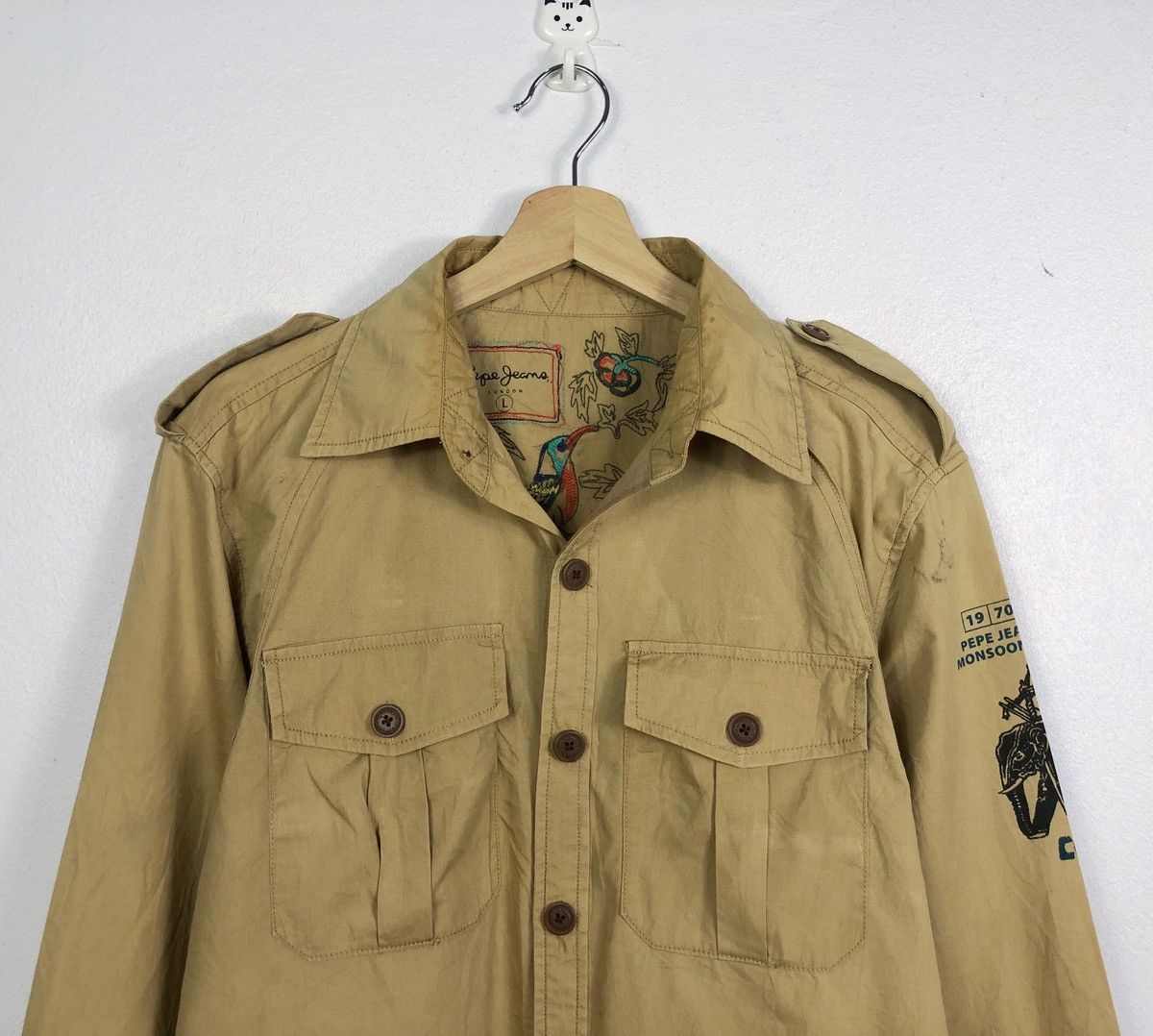 Pepe Jeans Rare Pepe Jeans London Button Ups Shirt Size US L / EU 52-54 / 3 - 2 Thumbnail