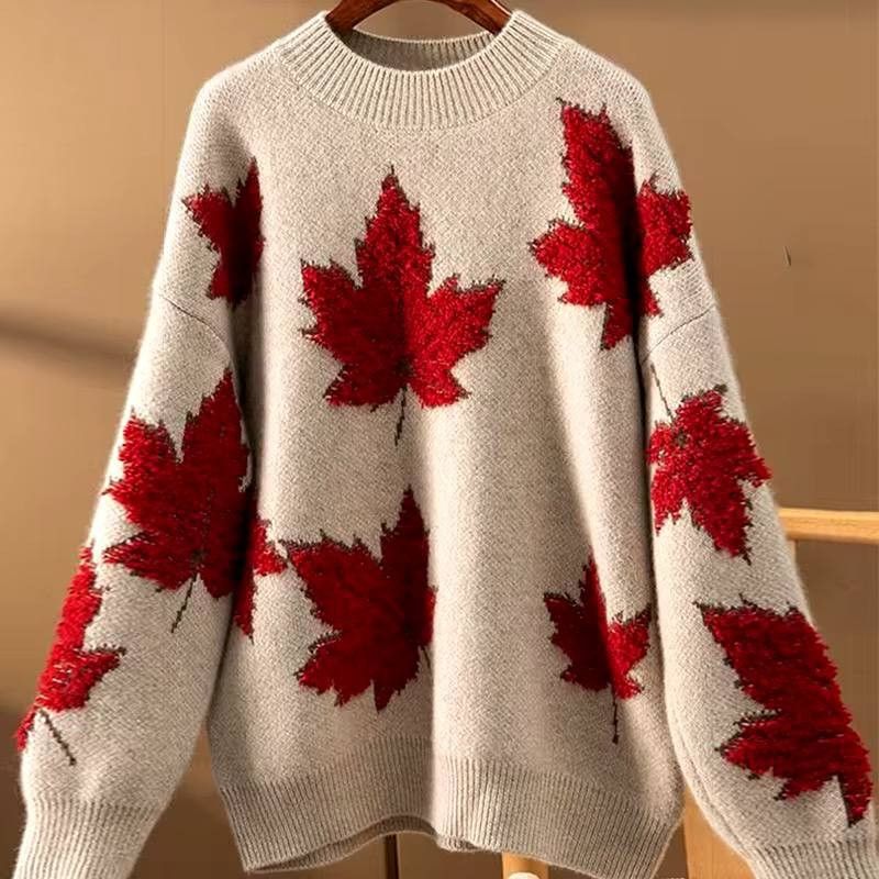 Japanese Brand × Vintage knit fall sweater with a round neckline Size US XL / EU 56 / 4 - 1 Thumbnail