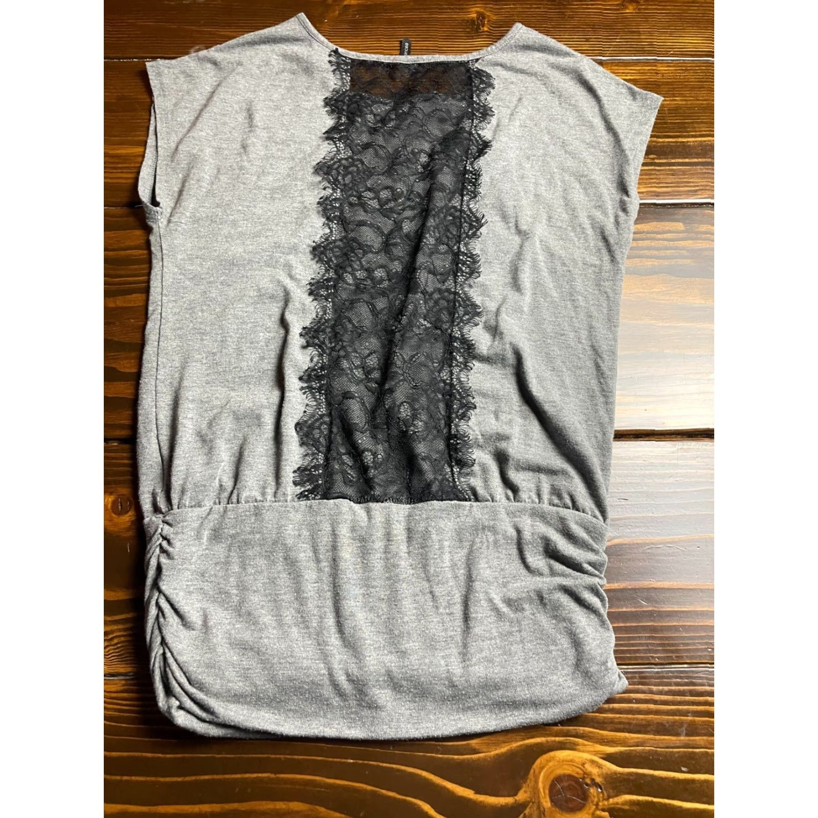Vintage Maurices Shirt Women's Size Small Gray Black Lace Sleeveless Shirt Casual Modern Womens Size S / US 4 / IT 40 - 2 Thumbnail