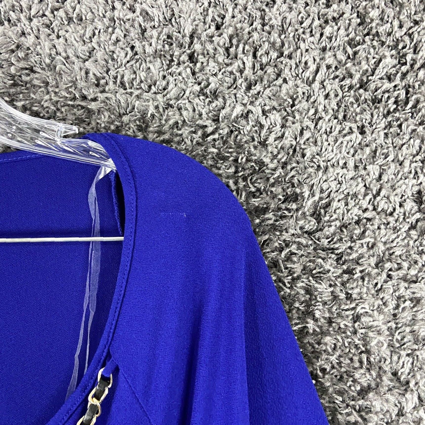 Vintage VINTAGE Notations Blouse Shirt Women 2X Long Sleeve Yellow Chain Black Pleather Size XXL / US 16-18 / IT 52-54 - 7 Thumbnail