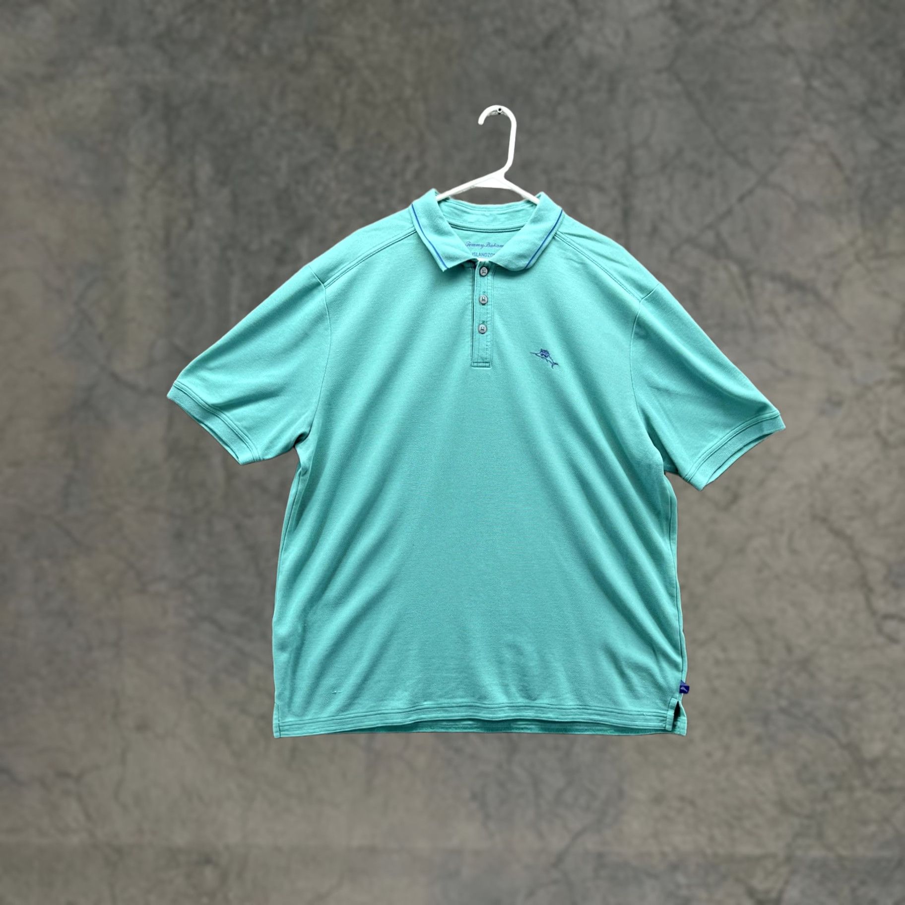 Tommy Bahama Tommy Bahama IslandZone Polo Shirt Mens XL Green Solid Marlin Logo Golf Casual Size US XL / EU 56 / 4 - 1 Thumbnail