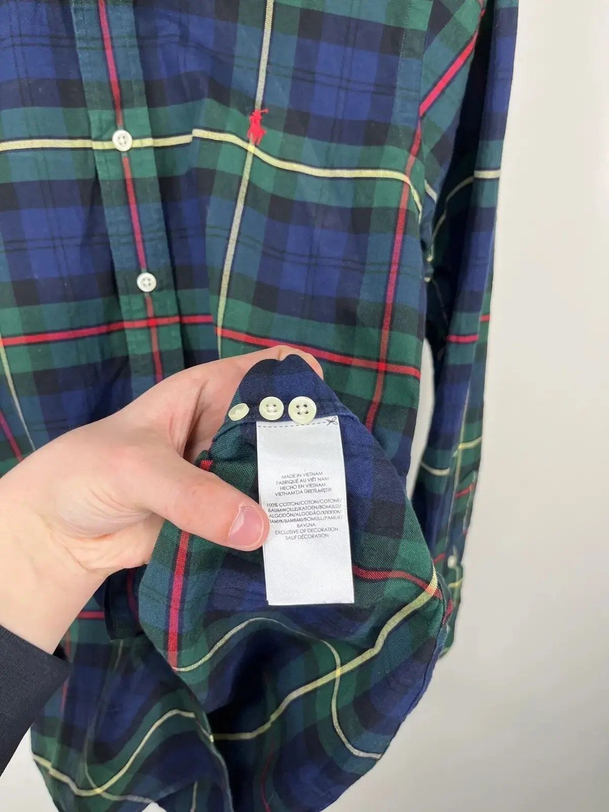Ralph Lauren Ralph Lauren Men's Tartan Winter Check Button Up Shirt Size US XS / EU 42 / 0 - 6 Thumbnail