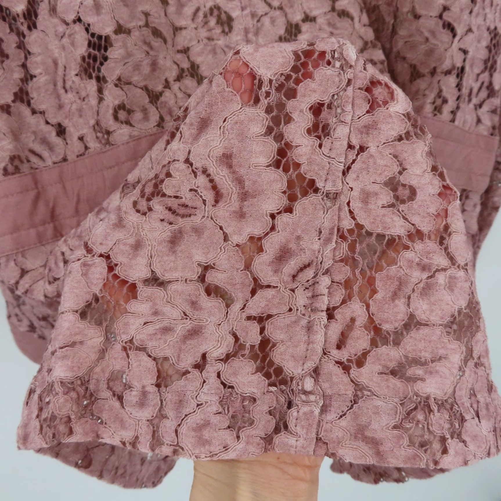 Vintage Lane Bryant Women 18/20 Purple Pink Floral Sheer Lace Long Sleeve Blouse NEW Size XXL / US 16-18 / IT 52-54 - 6 Thumbnail