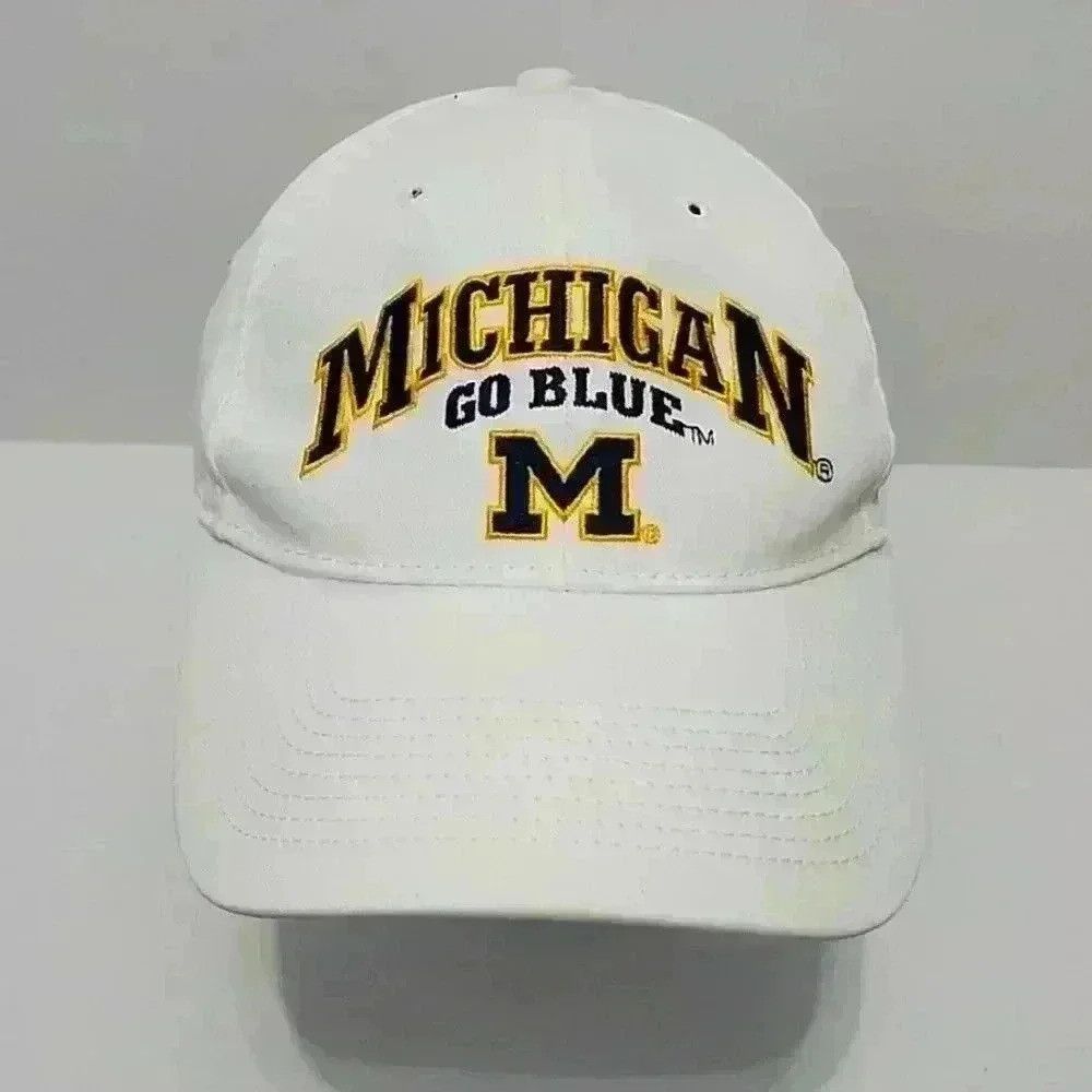 Other Michigan "Go Blue" M White Gold Baseball Style Hat, Prelove Size ONE SIZE - 1 Thumbnail