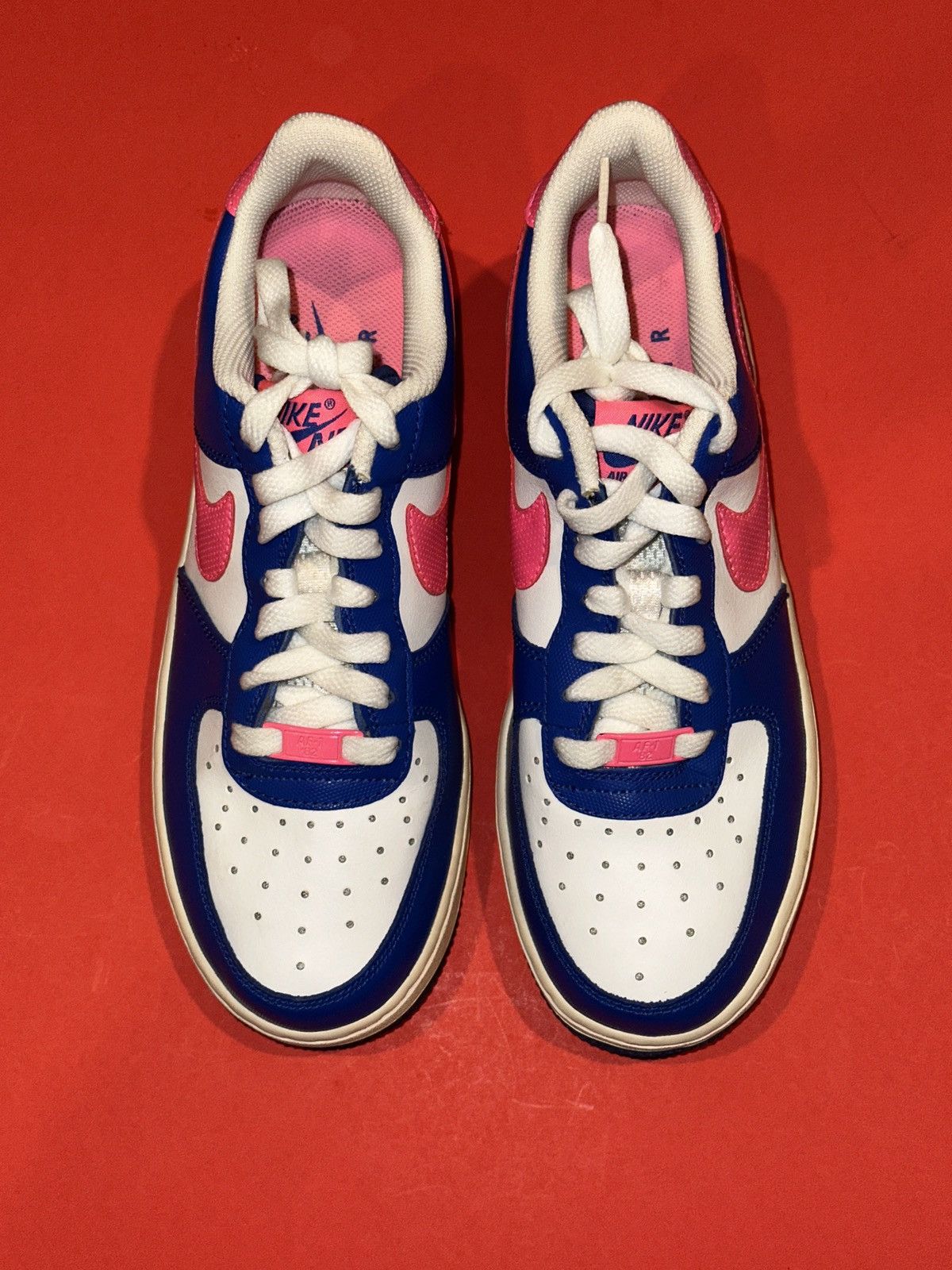 Nike NOS Vtg NIKE Air Force 1 AF-1 '82 Pink & Blue Deadstock 7M Size US 7 / EU 40 - 1 Thumbnail