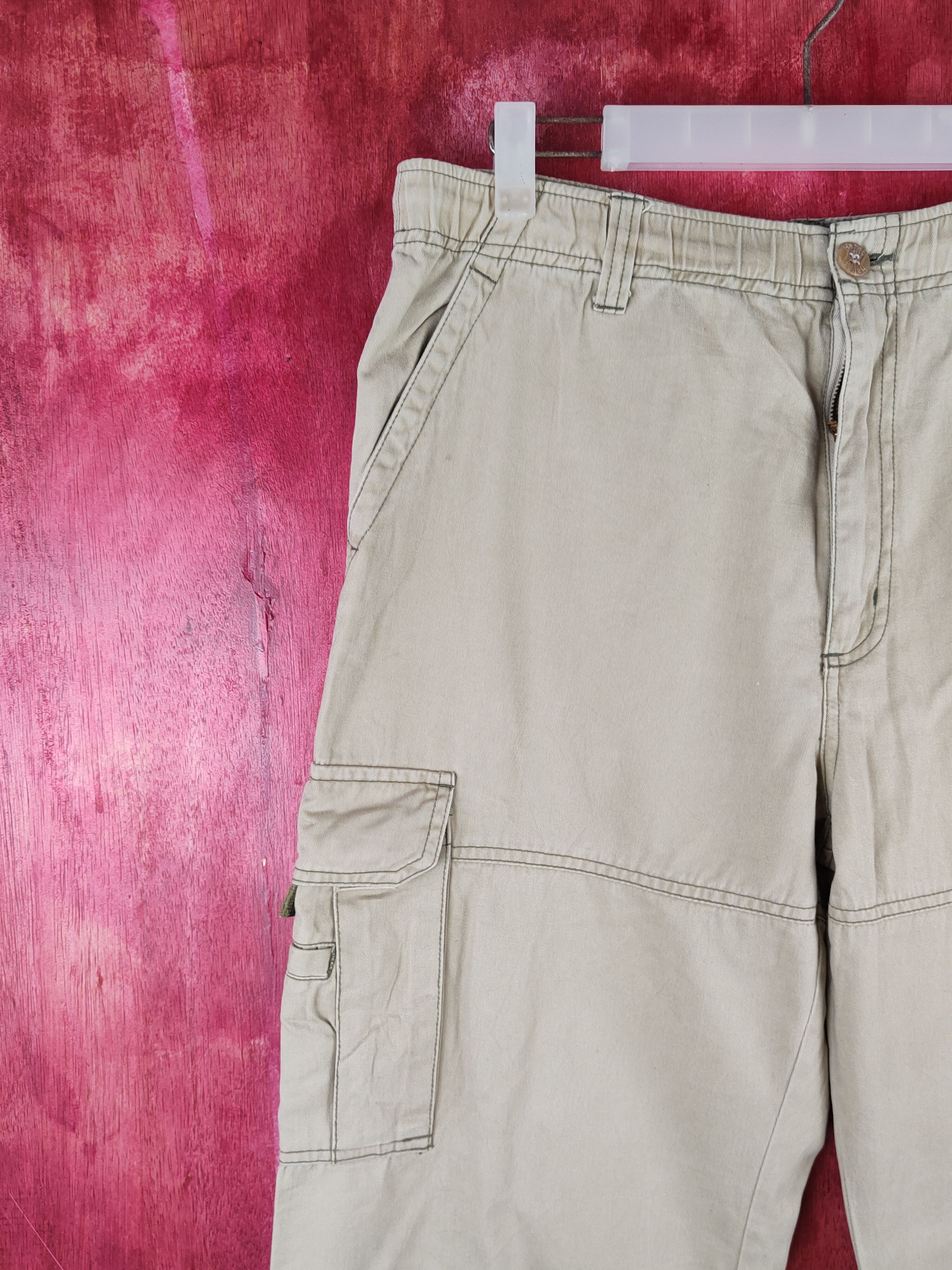 Hanes × Japanese Brand Hanes Beige Multipocket Tactical Cargo Pants #S1484 Size US 32 / EU 48 - 3 Thumbnail