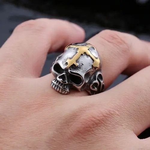 Other Vintage Skull Ring Size ONE SIZE - 1 Thumbnail