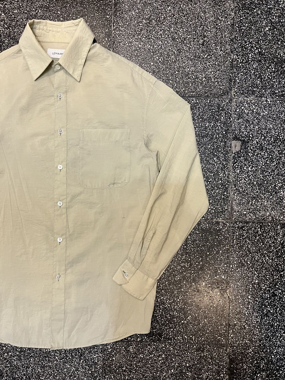Lemaire Lemaire, Reguler Tissue Shirt Beige XS/S Size US XS / EU 42 / 0 - 4 Thumbnail