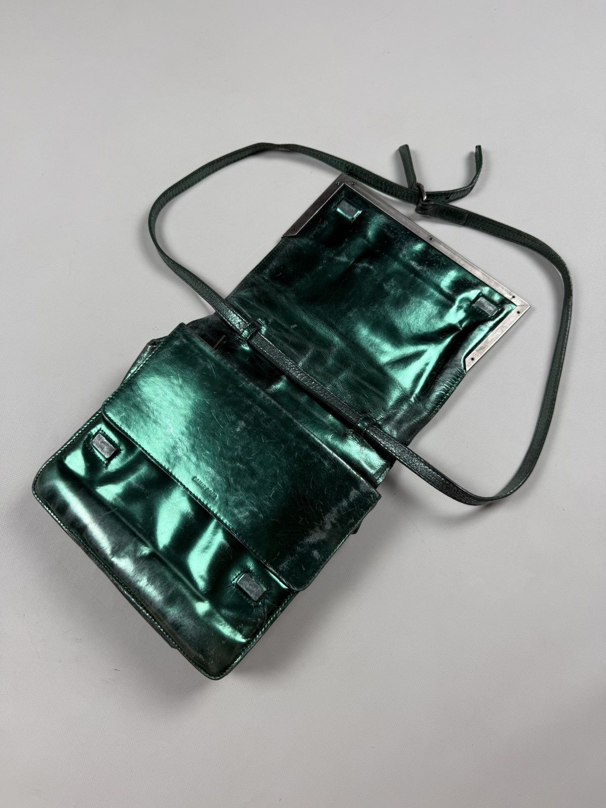 Damir Doma Damir Doma Cracked Leather Shoulder Crossbody Bag Size ONE SIZE - 20 Thumbnail