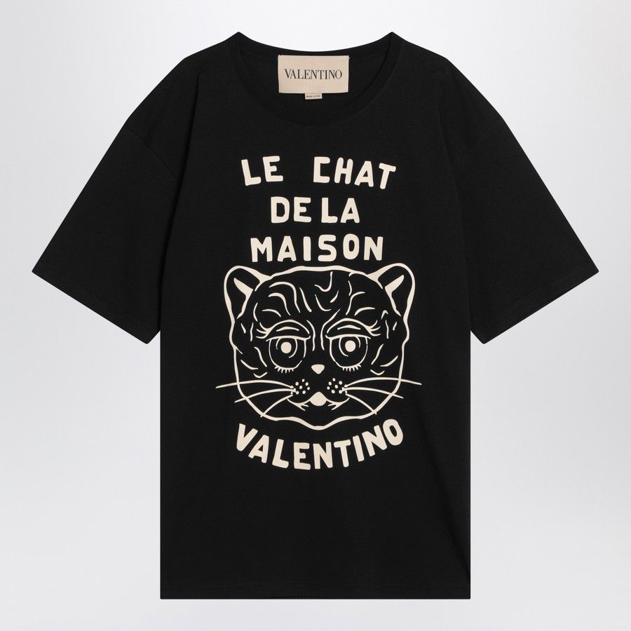 Valentino o1d2blof1025 Print T-Shirt in Black Size US L / EU 52-54 / 3 - 1 Thumbnail
