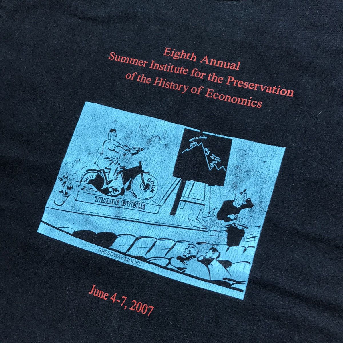 Vintage Vintage 90s Sun Faded Graphic Tee Economics Humor Y2K XL Size US XL / EU 56 / 4 - 4 Thumbnail