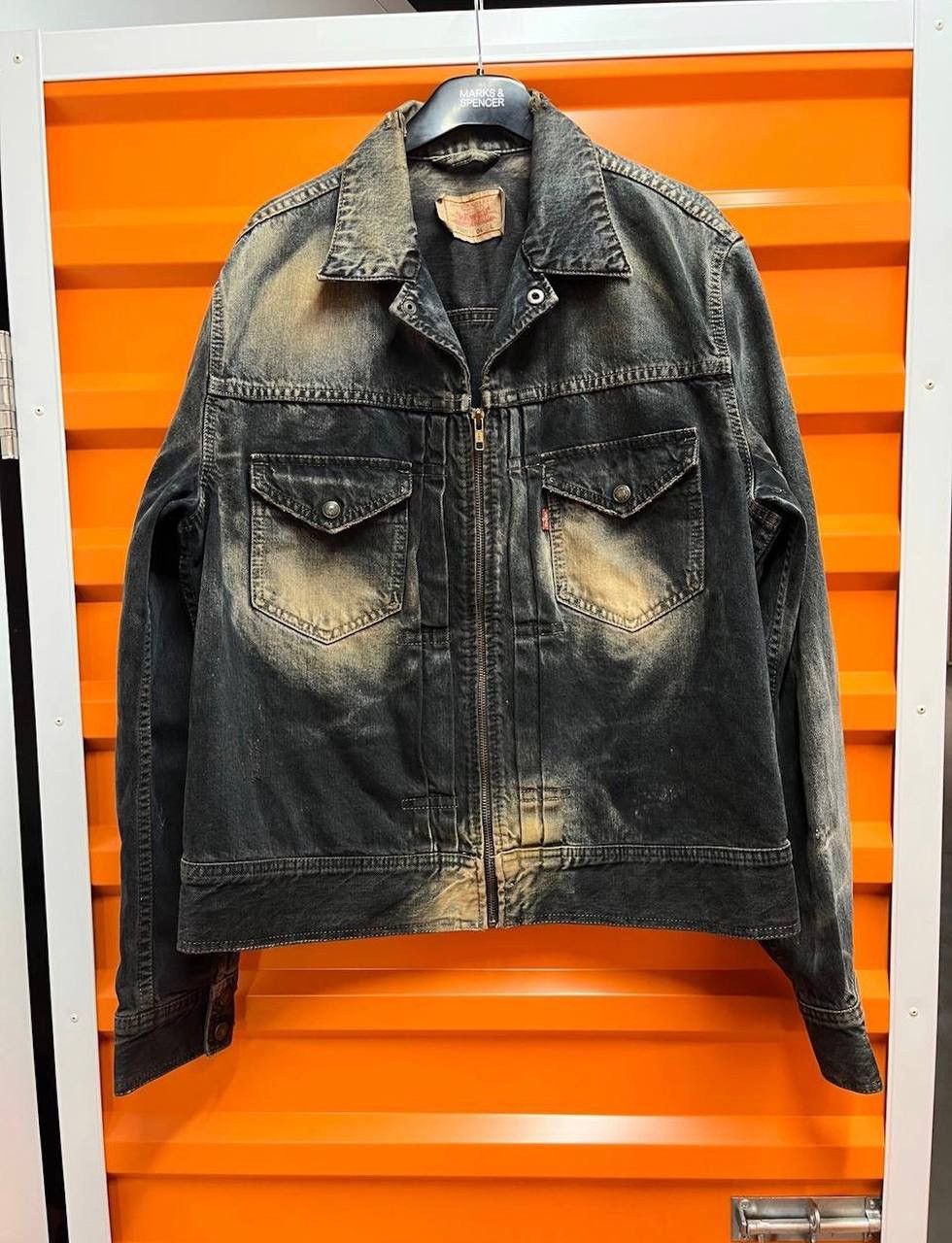 Levi's Vintage Levi’s Denim Full Zip Jacket Acid Wash Rare Dsgn Size US L / EU 52-54 / 3 - 2 Thumbnail