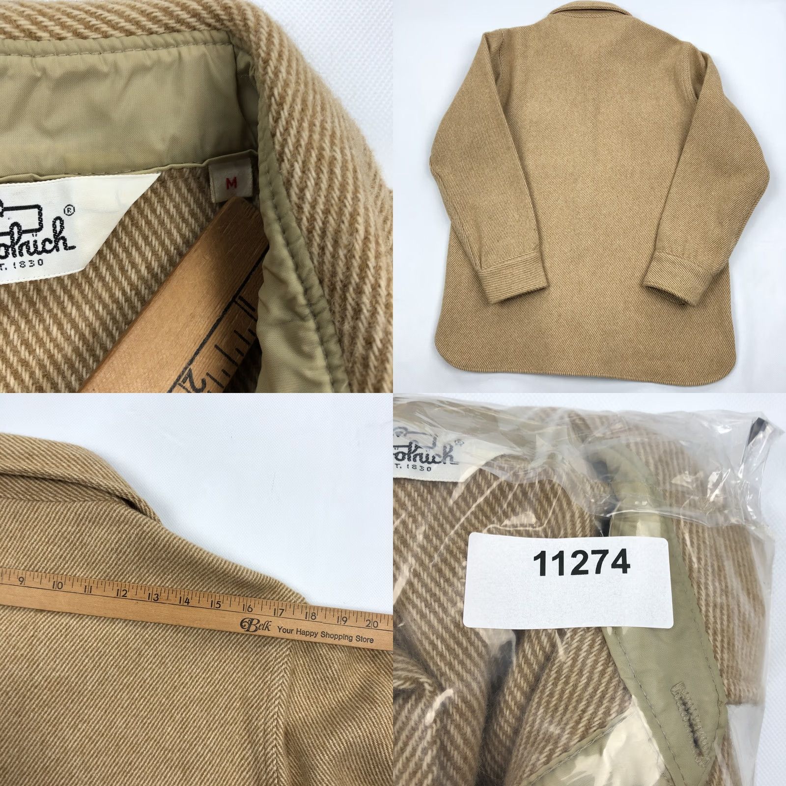 Vintage VINTAGE Woolrich Men's M Medium Brown Tan Wool Blend Heavy Button Down Shirt Size US M / EU 48-50 / 2 - 8 Thumbnail