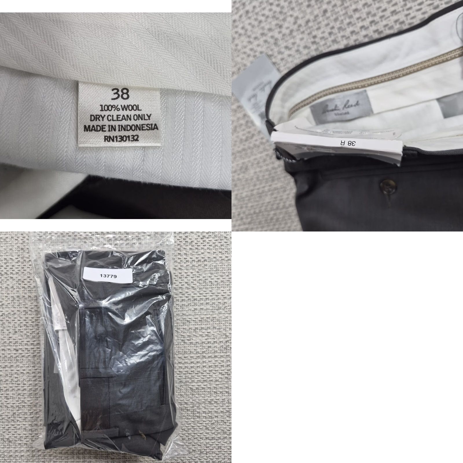 Austin Reed Austin Reed Signature Dress Pants Mens 38 Gray Wool Pleated Classic Unfinished Inseam Hem Zip Front Pockets Straight Leg Slim Fit Men Dress Pants Size US 38 / EU 54 - 9 Thumbnail