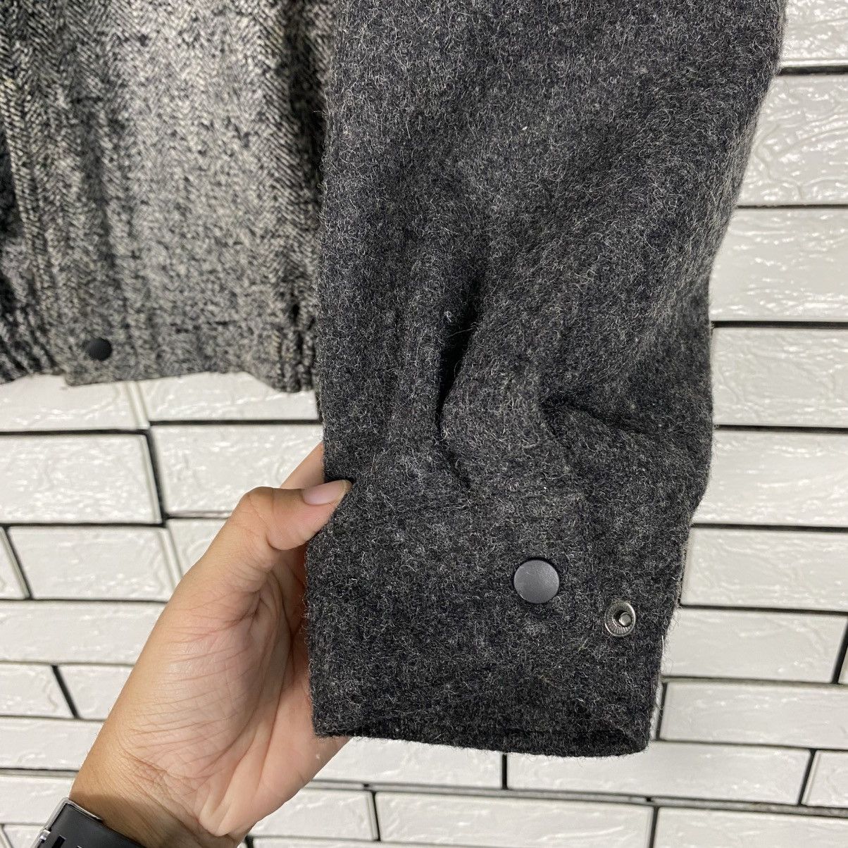 Issey Miyake 📌Vintage Wool Bomber Jacket Ginrei Rare Design Size US L / EU 52-54 / 3 - 16 Thumbnail