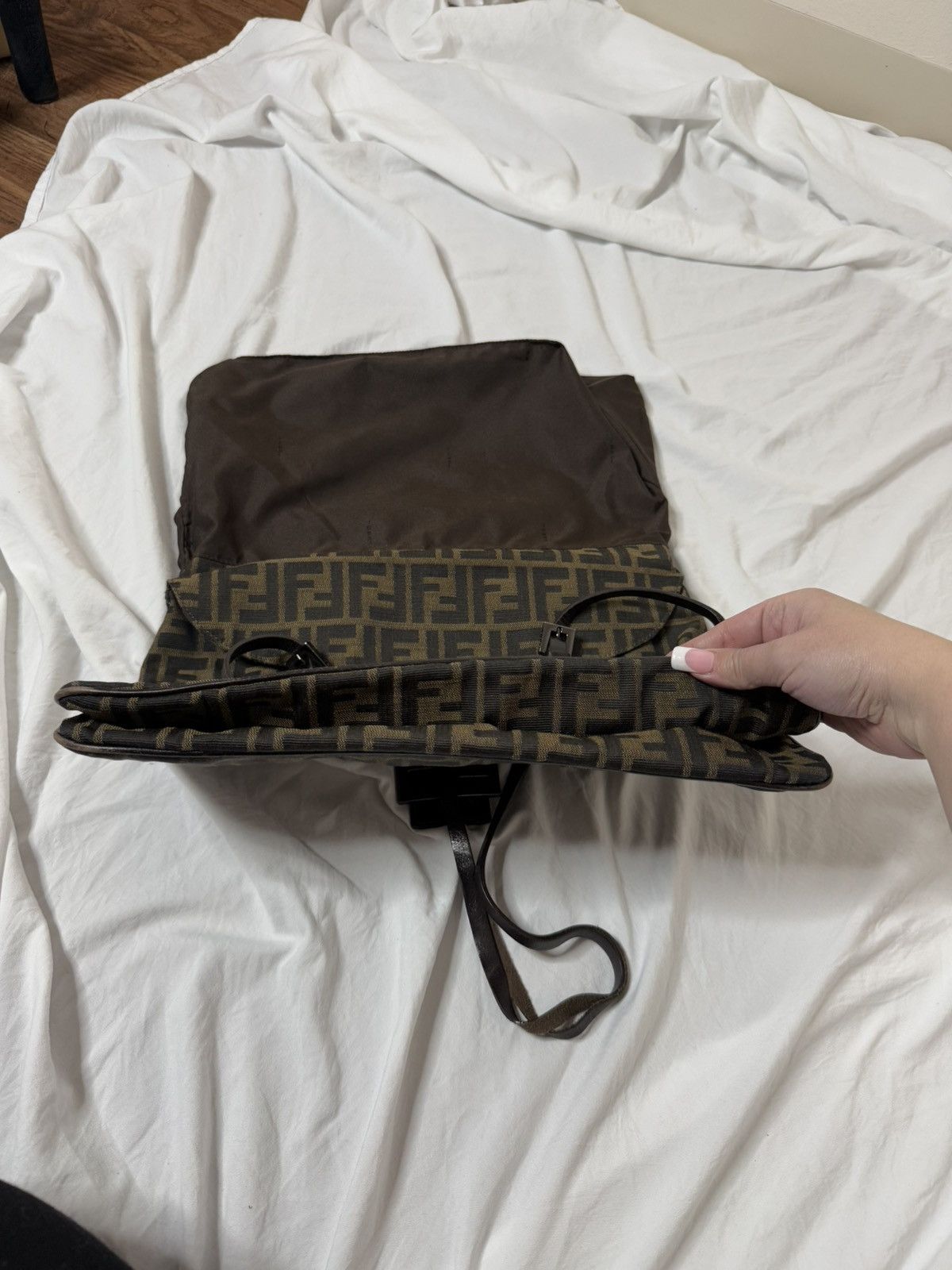 Fendi 🤎Iconic Fendi Zucca Monogram Tote with Leather Straps 🤎 Size ONE SIZE - 12 Thumbnail