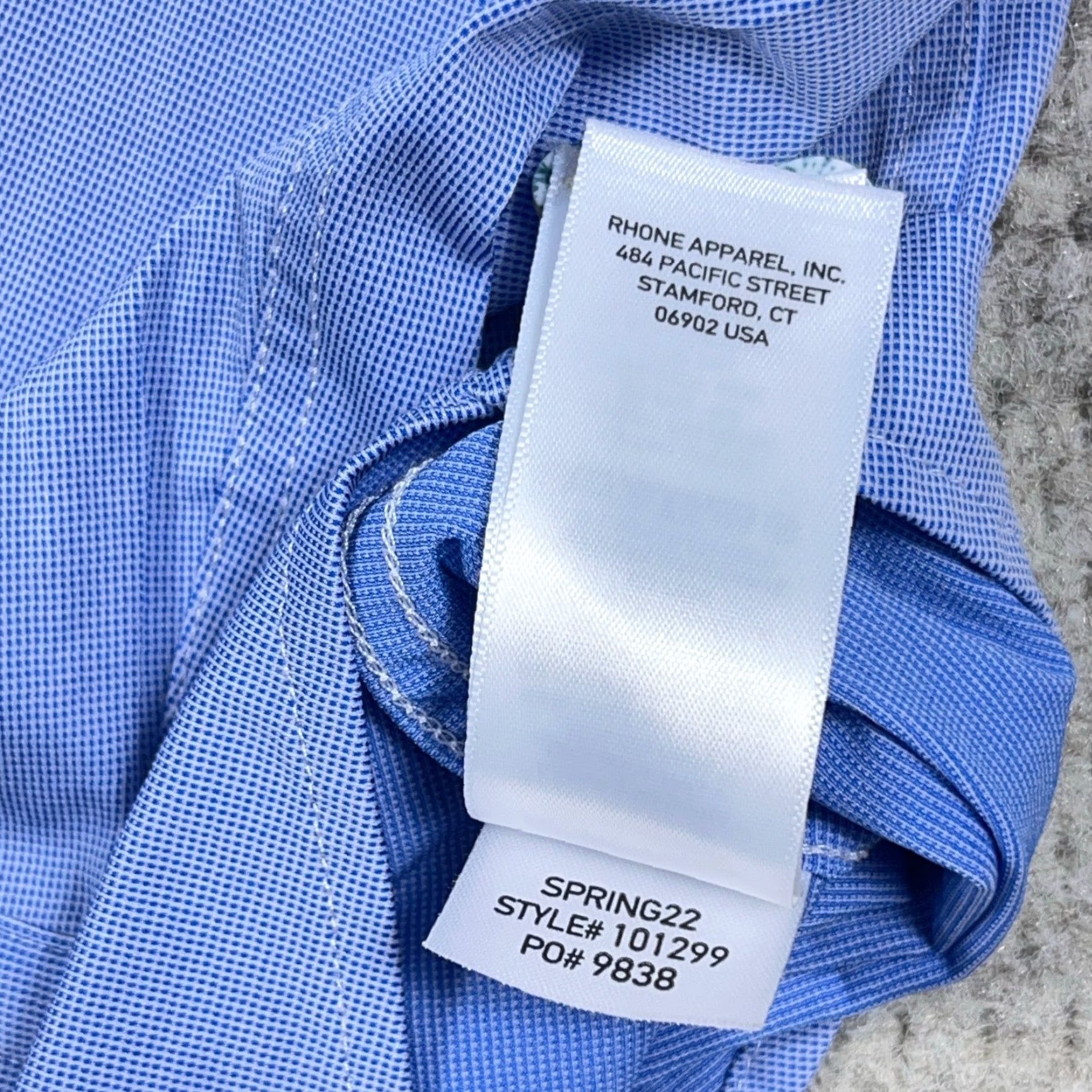 Rhone Rhone Commuter Shirt Men XL Light Blue Nylon Spandex Button Up Dress Casual Workwear Size 46R - 6 Thumbnail