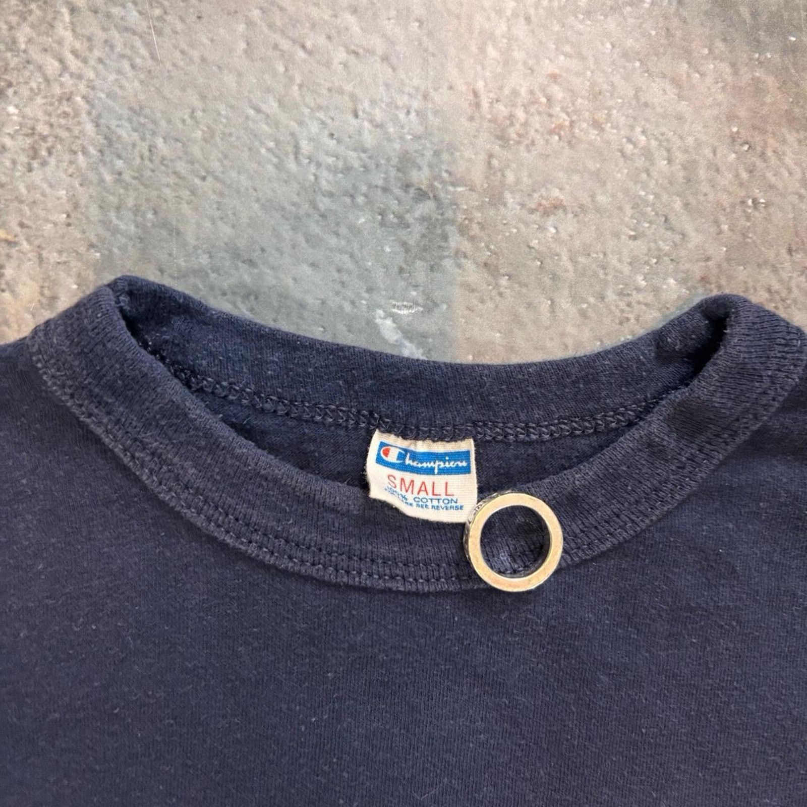 Champion × Vintage Vintage 70s USNA T Shirt. Navy Blue Bar Champion Size S Size US S / EU 44-46 / 1 - 4 Thumbnail