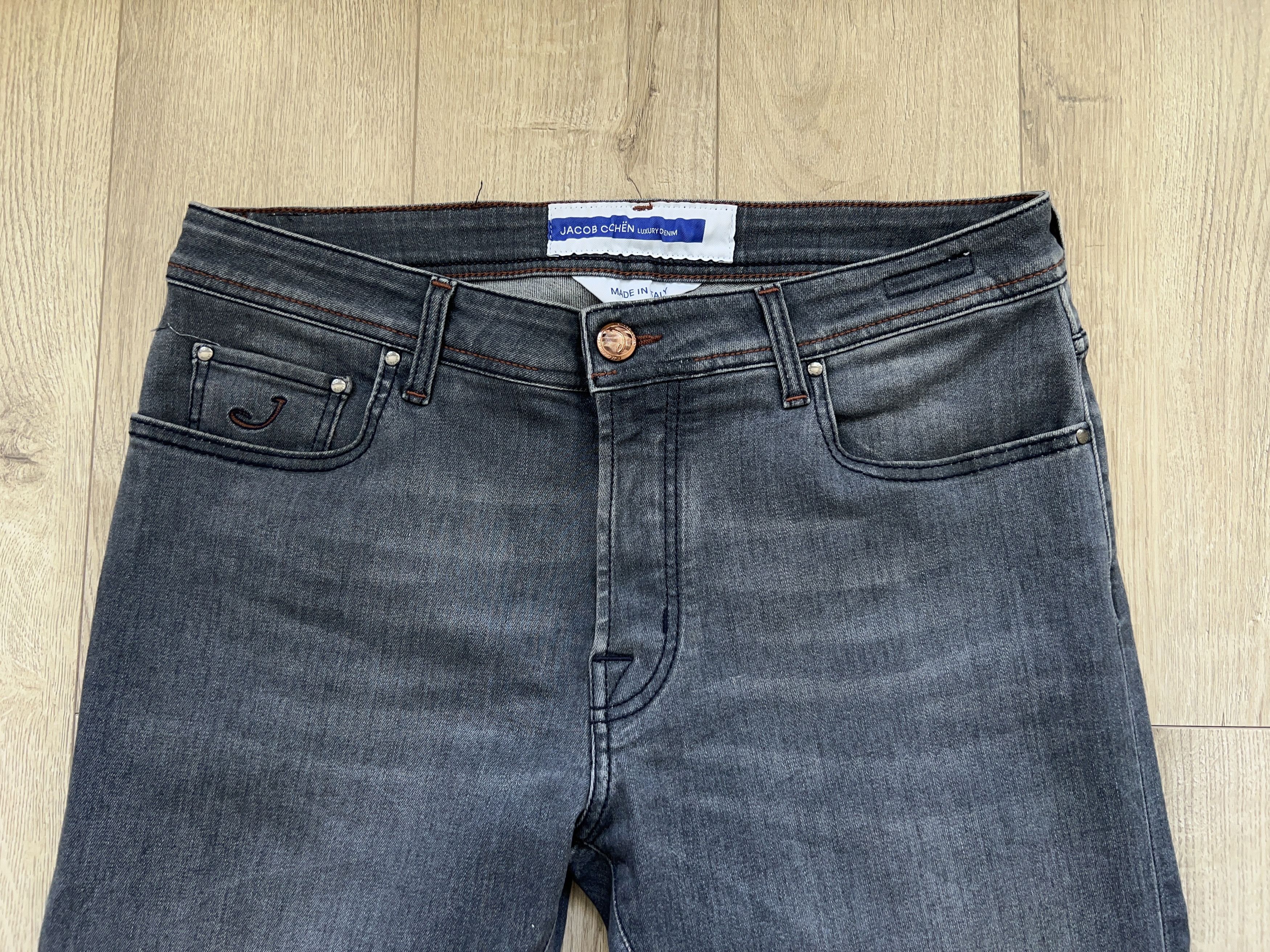 Designer × Jacob Cohen JACOB COHEN Bard Grey Cotton Elastane Jeans Pants Trousers Size US 36 / EU 52 - 5 Thumbnail
