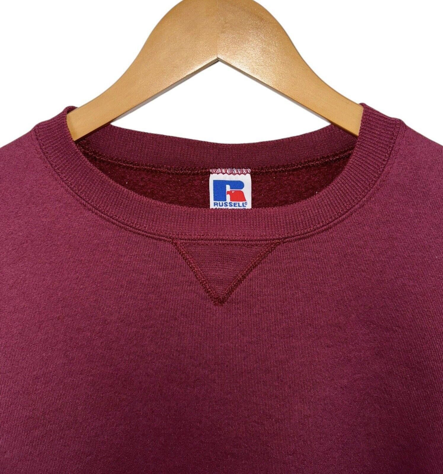 Russell Athletic VTG Russell Athletics 90s Maroon Burgundy Crewneck L Size US 34 / EU 50 - 2 Thumbnail