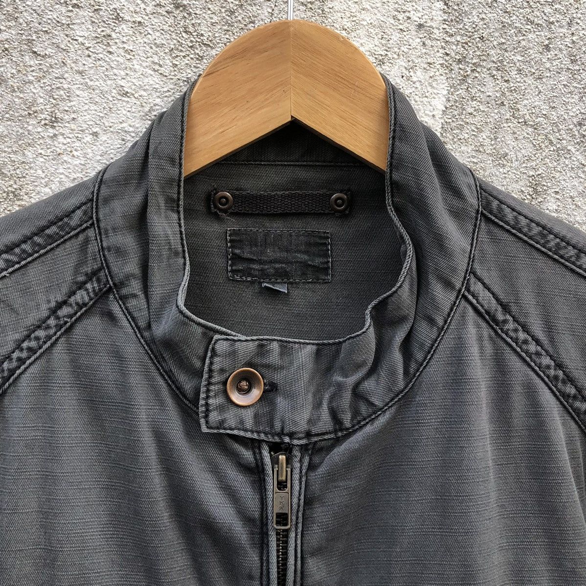 Vintage Stone Head Cotton Khakis Biker Style Jacket Size US L / EU 52-54 / 3 - 14 Thumbnail
