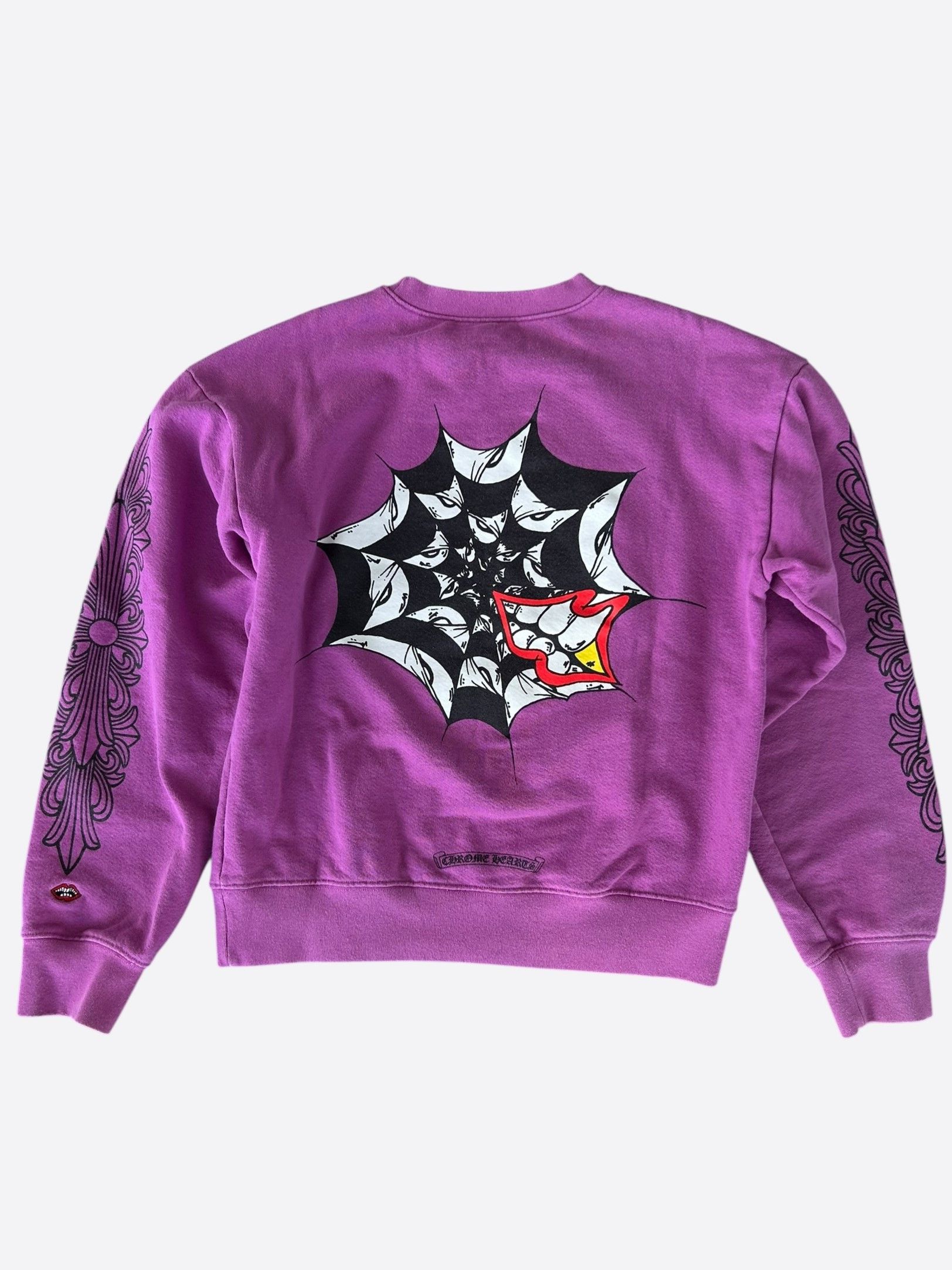 Chrome Hearts Chrome Hearts Matty Boy Purple Spider Web Sweater Size US S / EU 44-46 / 1 - 2 Thumbnail