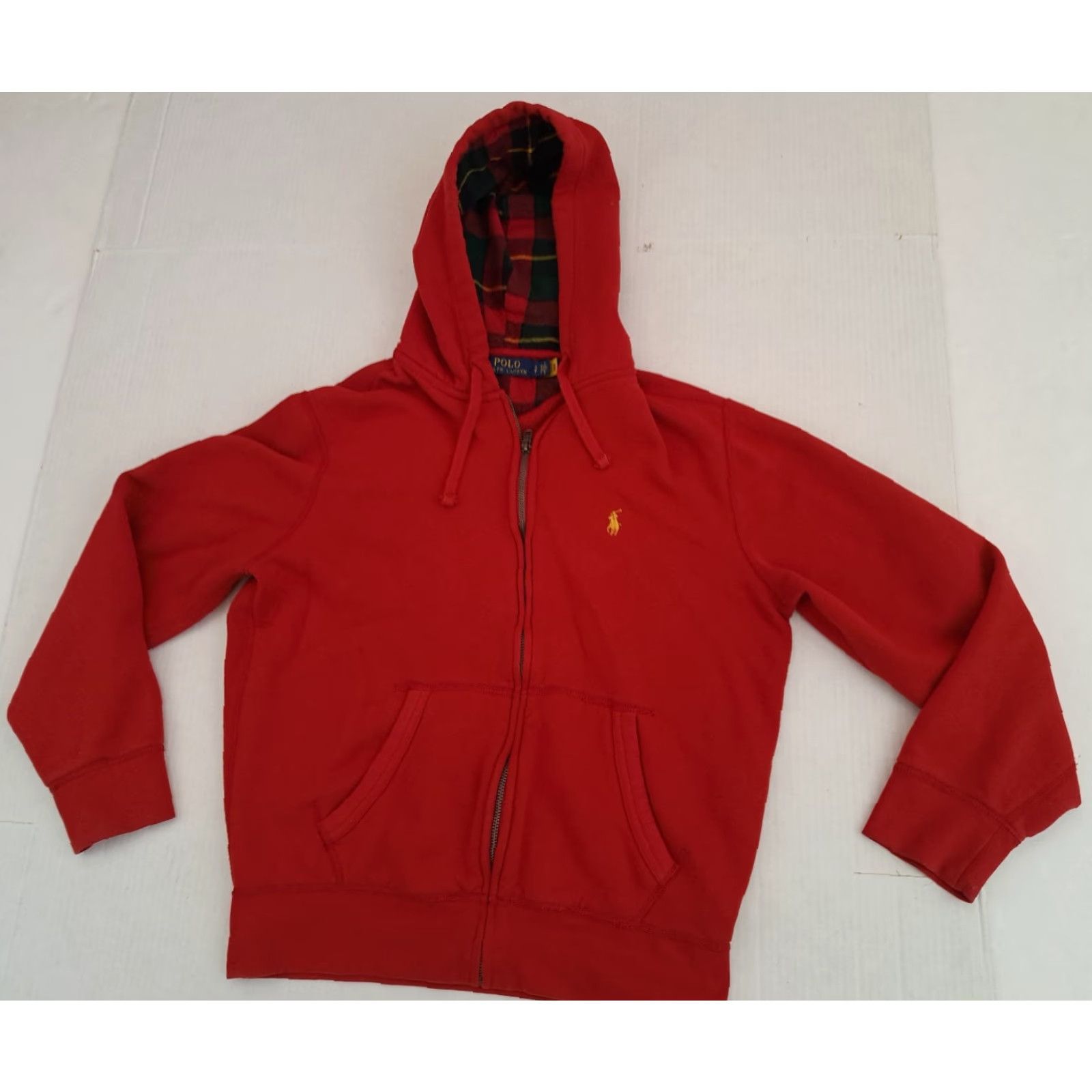 Polo Ralph Lauren VINTAGE Polo Ralph Lauren Full Zip Red Light Hooded Jacket Sweatshirt Women Regular S Spring Winter Red Canvas 24in 22in pit to pit Size S / US 4 / IT 40 - 2 Thumbnail