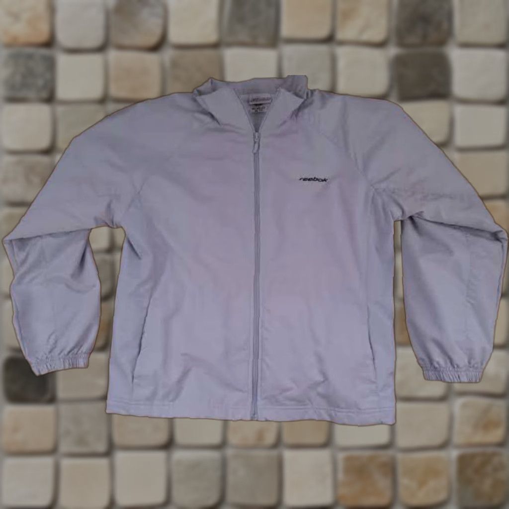 Reebok Reebok Woman Lightweight Full Zip Tennis Jacket Large Grey Size L / US 10 / IT 46 - 1 Thumbnail