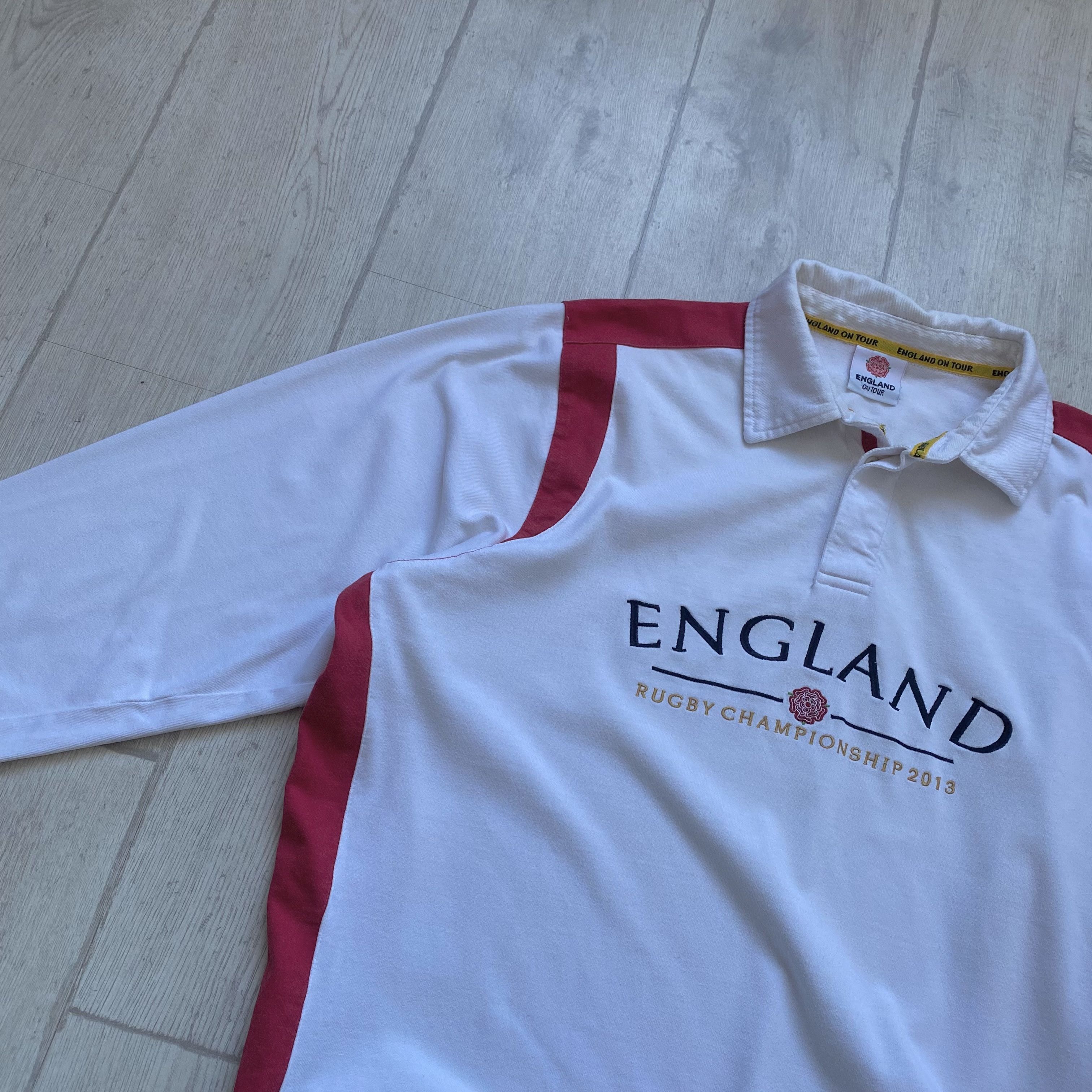Cotton Traders 🏈 Vintage England Rugby jersey Championship Shirt blockore Size US XL / EU 56 / 4 - 8 Thumbnail