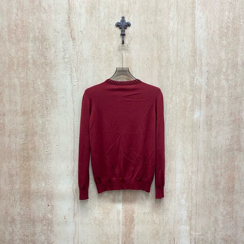 Gucci Gucci Burgundy wool cardigan jacket 2505-Nextarrow Size L / US 10 / IT 46 - 2 Thumbnail
