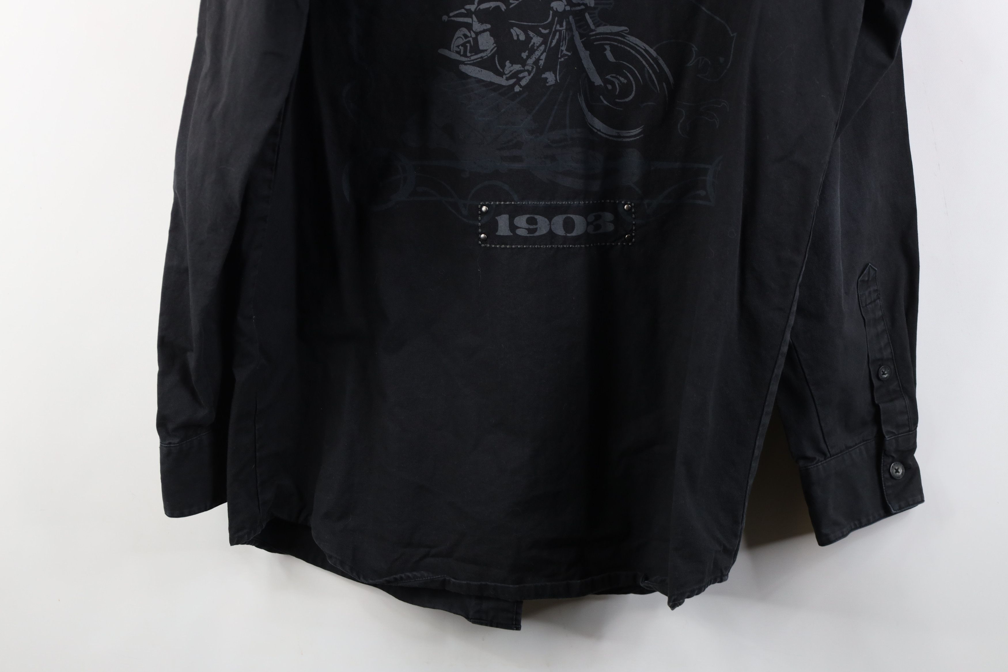 Harley Davidson Vintage Harley Davidson Spell Out Collared Button Shirt Size US M / EU 48-50 / 2 - 16 Thumbnail