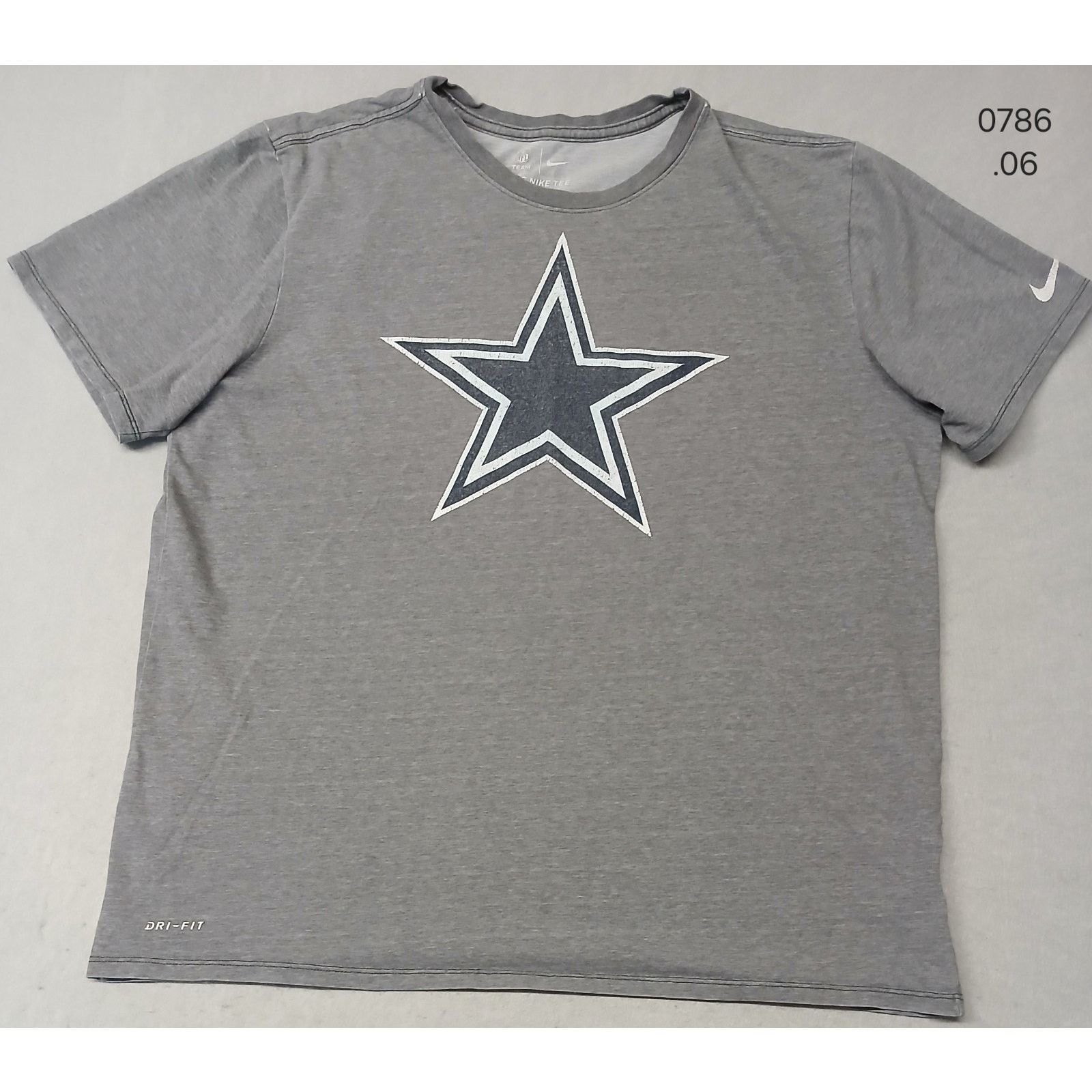 Nike Nike Tee (XL) Men's Gray Faded Dallas Cowboys Dri-Fit Shirt Size US XL / EU 56 / 4 - 1 Thumbnail