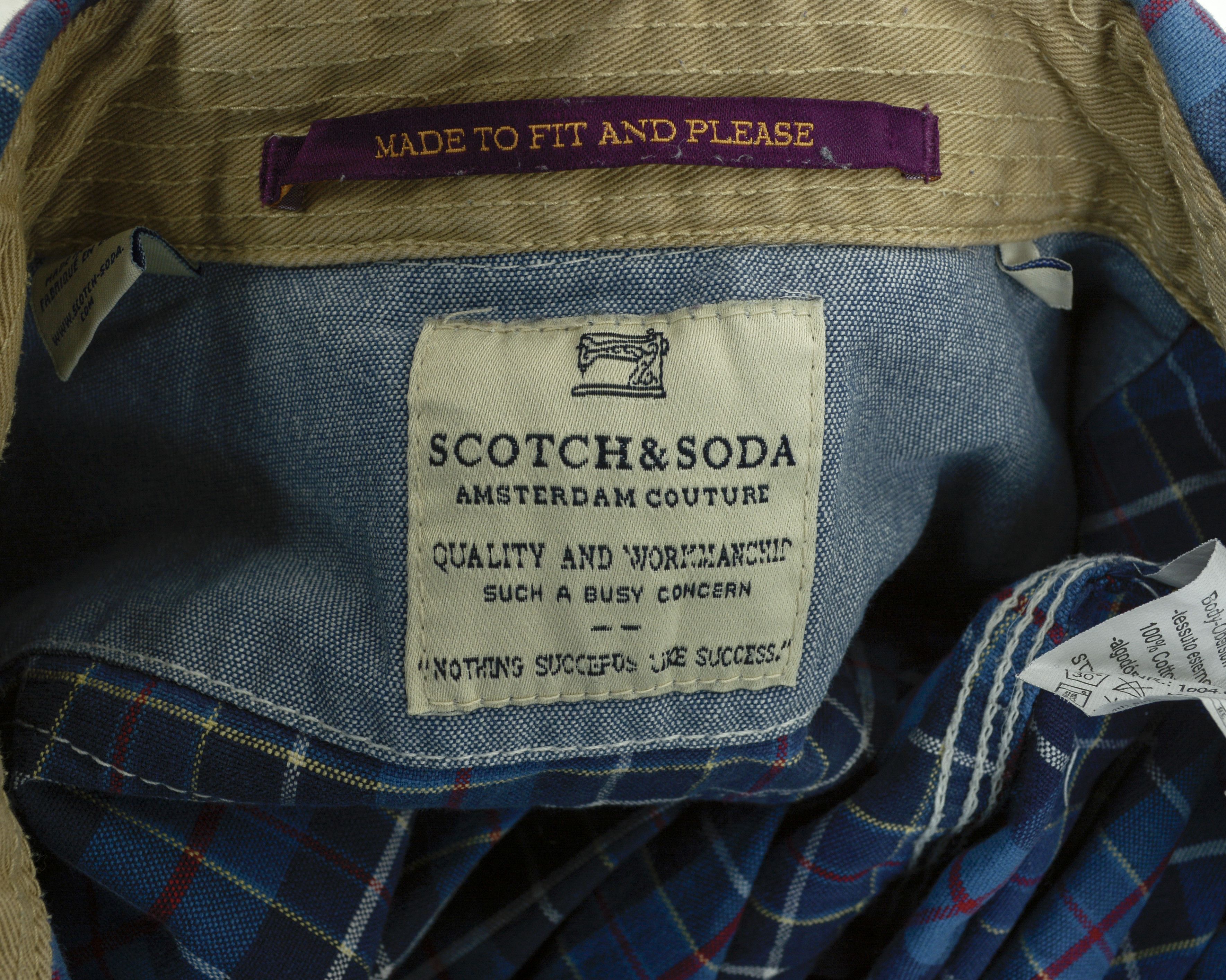 Scotch & Soda Casual Shirt Long Sleeve Check Cotton Snap Button Up Top Size US M / EU 48-50 / 2 - 6 Thumbnail