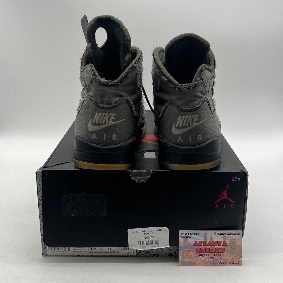 Jordan Brand Off white x air Jordan 5 muslin Size US 12 / EU 45 - 3 Thumbnail