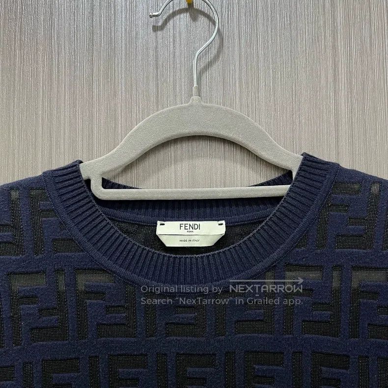 Fendi Fendi SS23 Letter Logo Monogram Printed Sheer Long Sleeve Size XS / US 0-2 / IT 36-38 - 2 Thumbnail