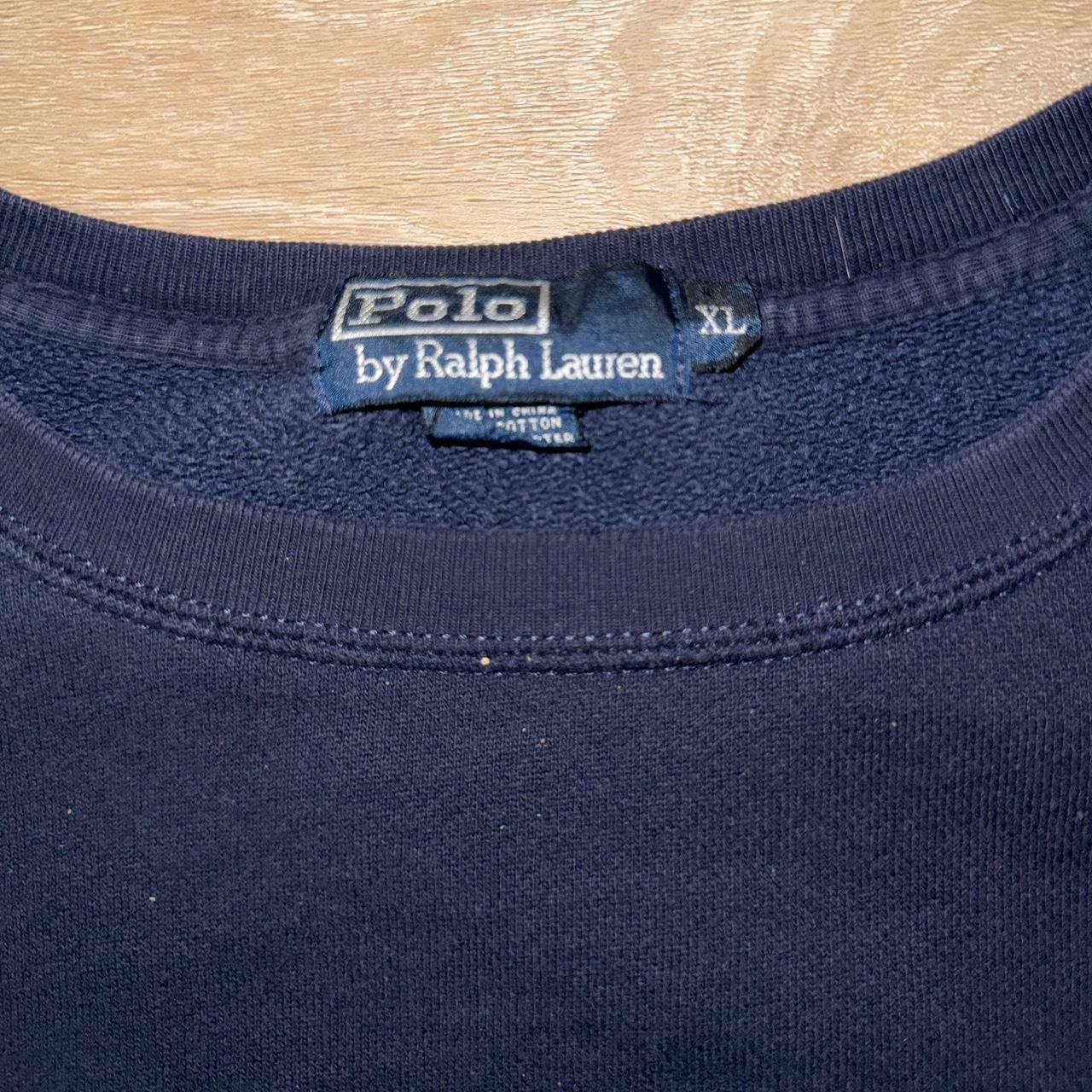 Polo Ralph Lauren Vintage Polo Ralph Lauren Navy Crewneck Sweatshirt Size US XL / EU 56 / 4 - 4 Thumbnail