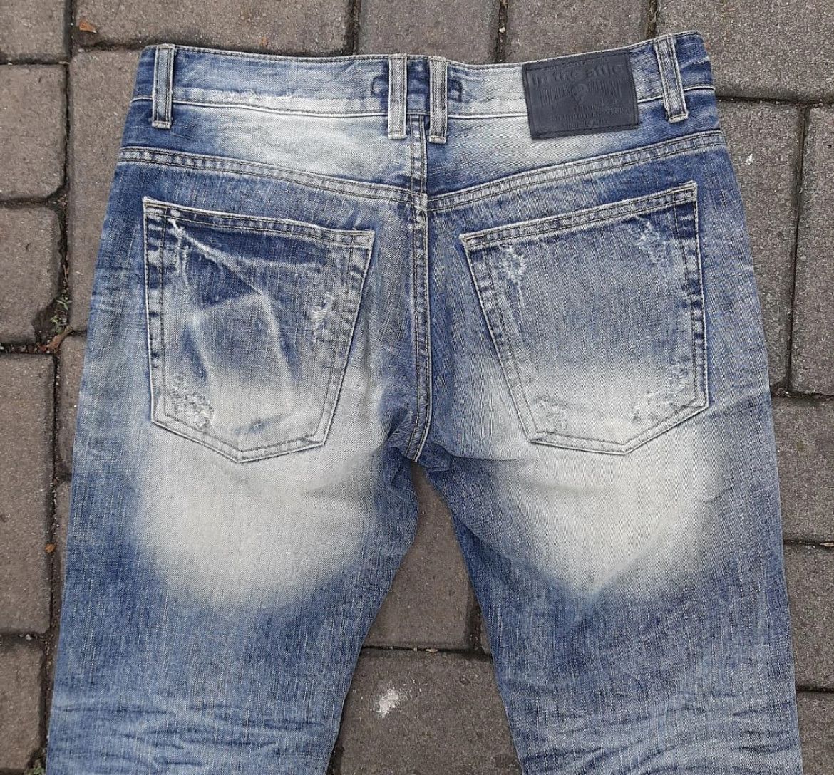 In The Attic 2000s In The Attic Rockers Skull Distressed Jeans y2k Lgb Size US 31 - 4 Thumbnail