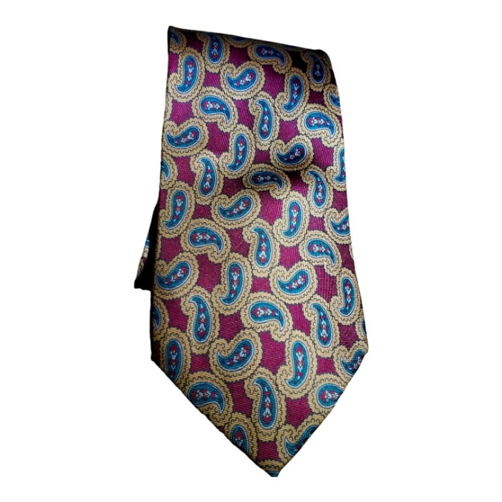 Designer T108 JustinDavid Vintage Mens Tie 56" Silk Size ONE SIZE - 1 Thumbnail