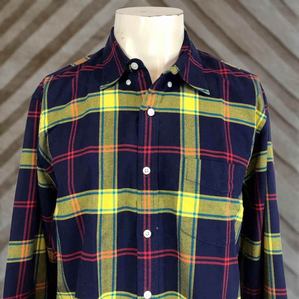 J.Crew J. Crew Oxford Plaid Button-Down Shirt Men L Navy Yellow Red Long Sleeve Size US L / EU 52-54 / 3 - 1 Thumbnail
