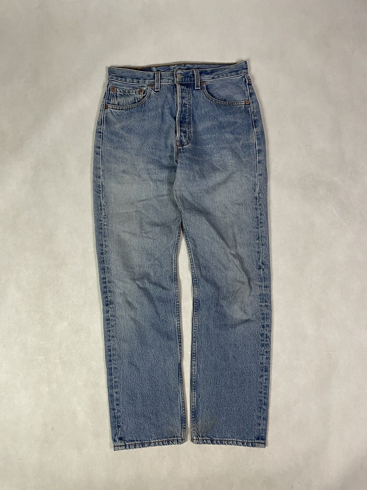 image of Vintage 90's Levis 501 Made In Usa Faded Denim Pants in Blue, Men's (Size 31)