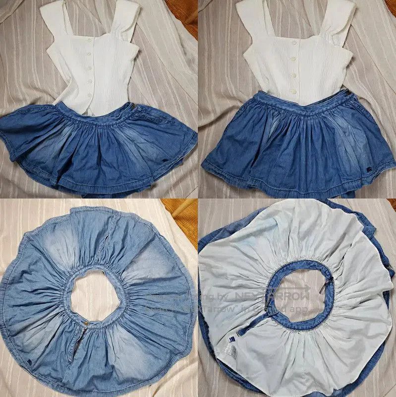 Burberry Burberry Summer Blue Cotton Cake Skirt. Size 23" - 1 Thumbnail
