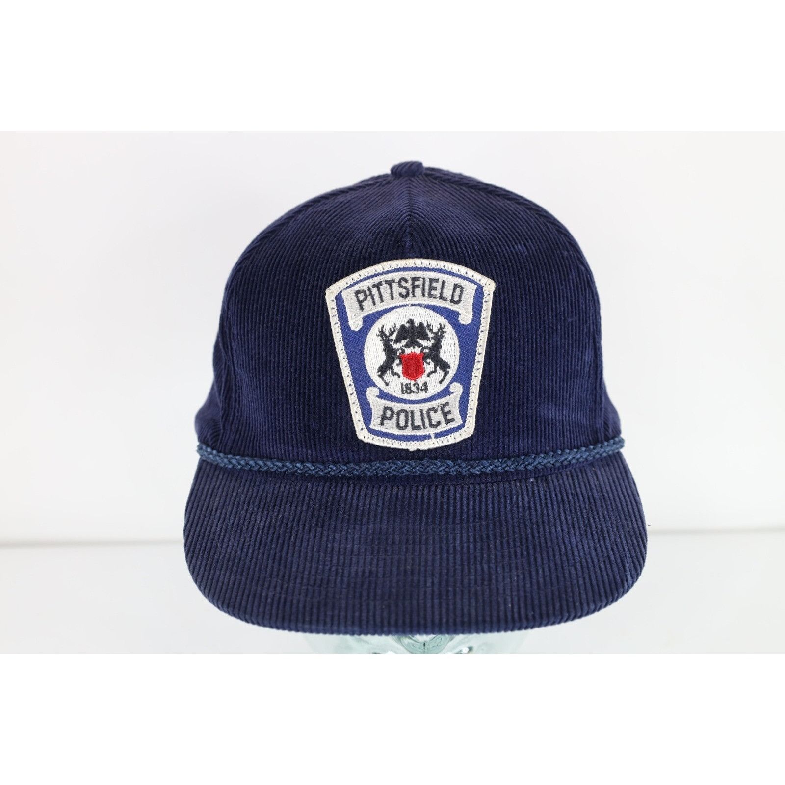 Vintage Vintage 80s 90s Streetwear Pittsfield Police Corduroy Hat Size ONE SIZE - 1 Thumbnail