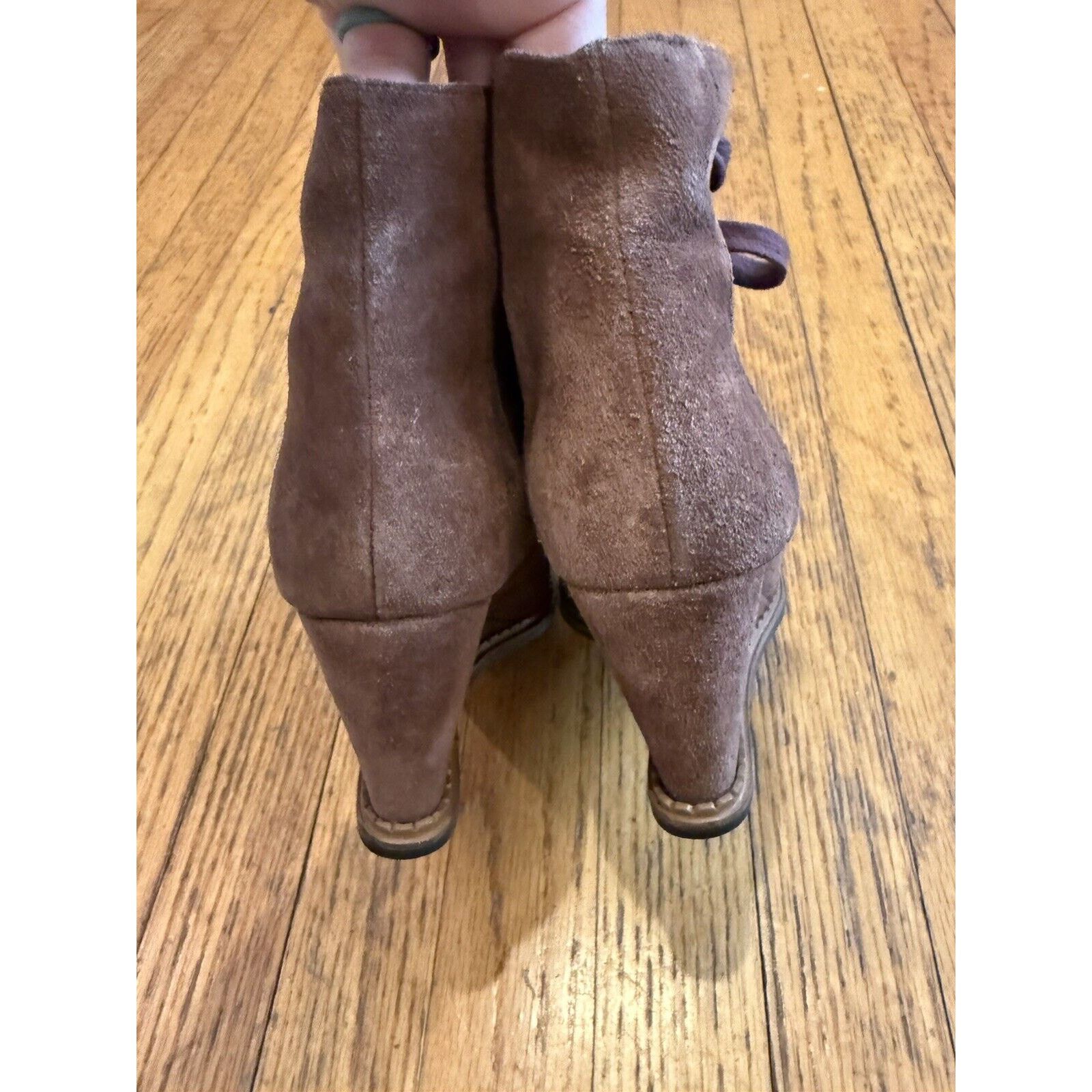 Kate Spade Kate Spade NY Saundra Honey Brown Suede Wedge Boot Size 7.5 Size US 7.5 / IT 37.5 - 8 Thumbnail